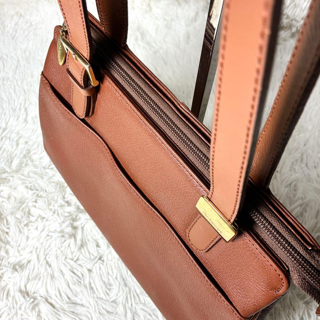 【Burberry 】トートバッグ ショルダーバッグ レザー ブラウン