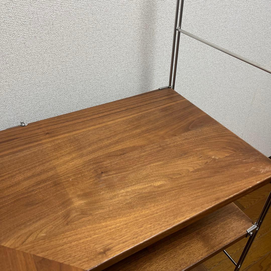 無印良品　ステンレスユニットシェルフ　コーナータイプ(ウォールナット材)セット