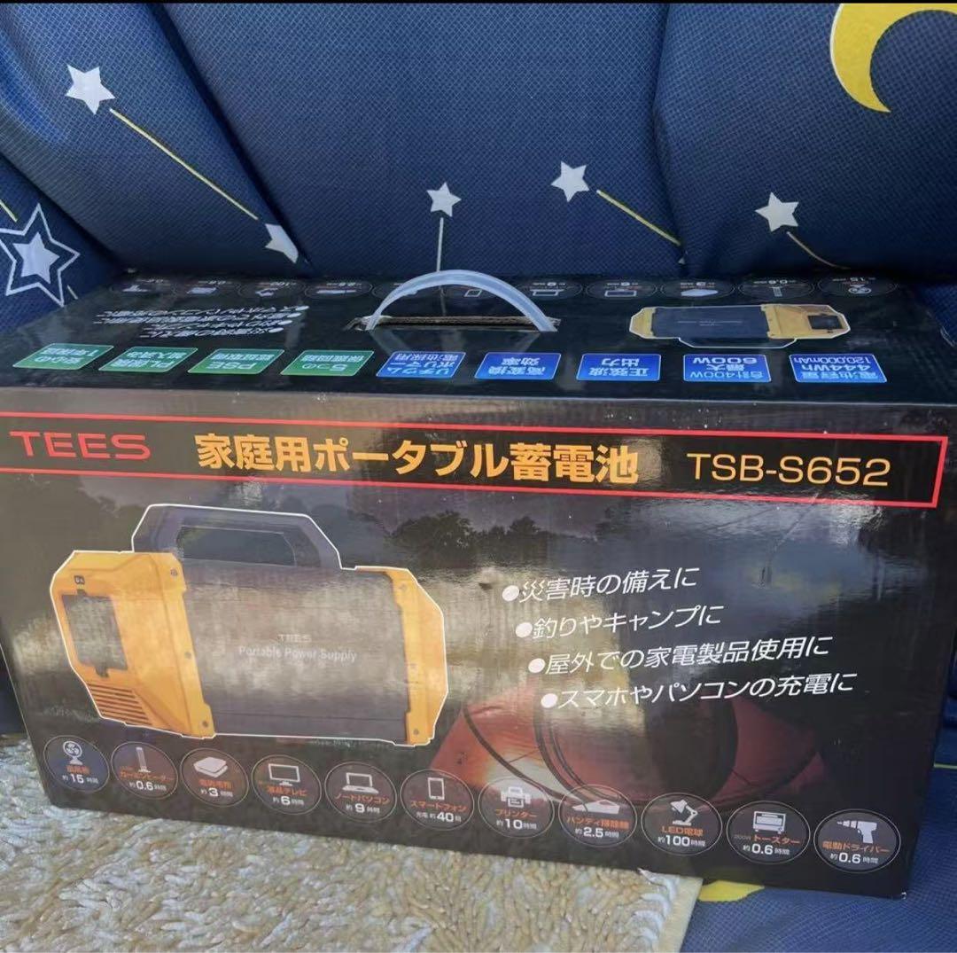 新品未使用 家庭用 ポータブル 蓄電池 TSB-S652 TEES 高交換効率