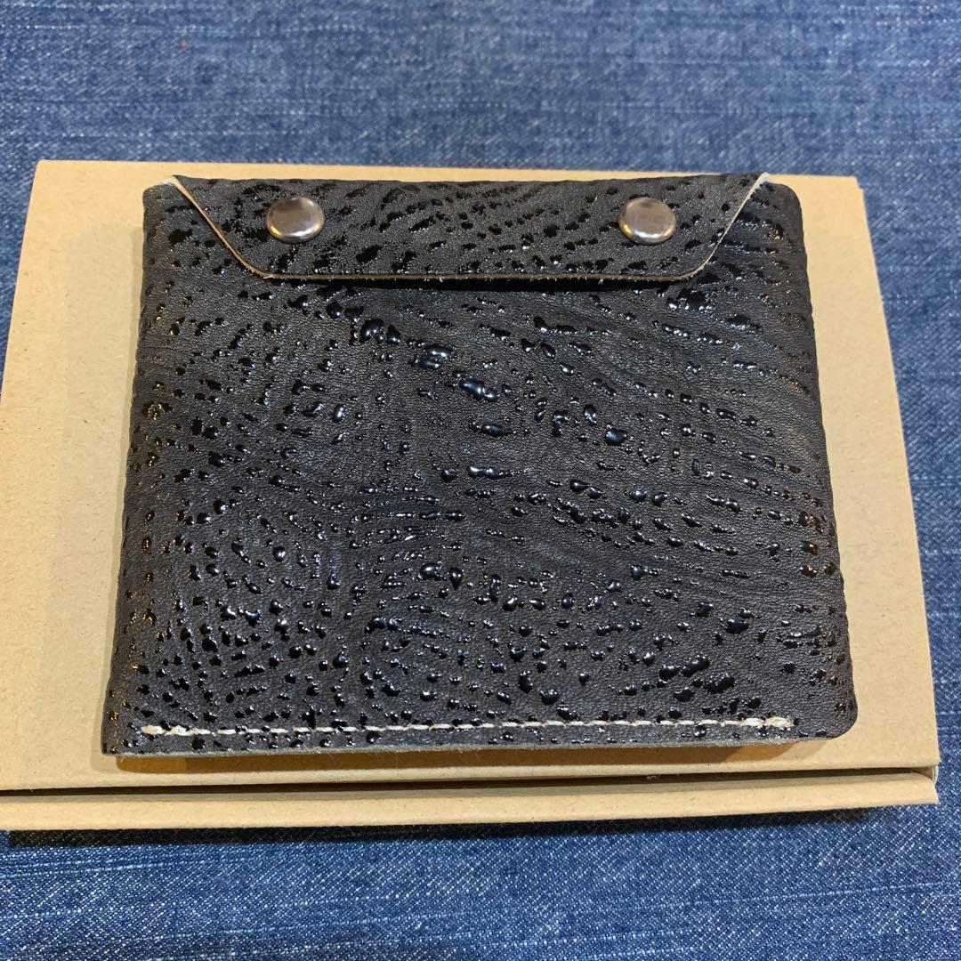GOSUKEYA LEATHER 黒桟革 極 ライダースミニウォレット改