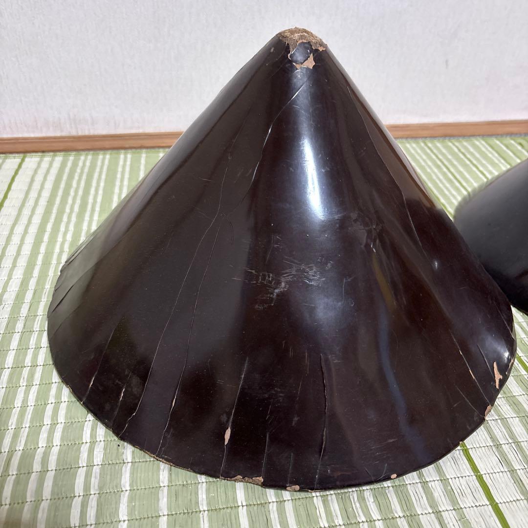 陣笠　サムライ　武具　帽子　戦国　工芸品　骨董品　時代物　漆　2個セット