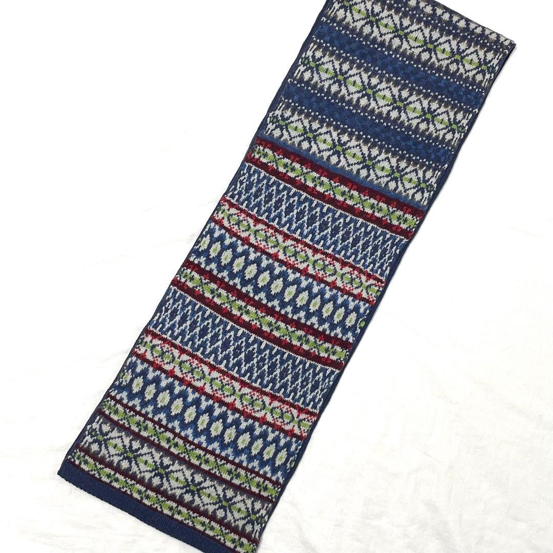 45R アルパカジャガードカウチンフェアアイル マフラー