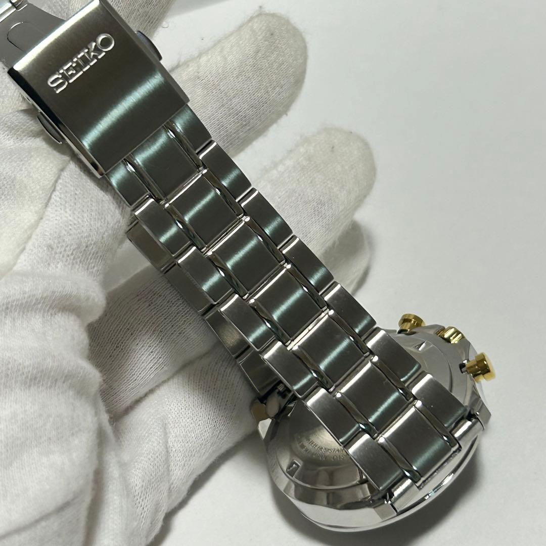 稼働 SEIKO セイコー スピリット クォーツ クロノグラフデイト