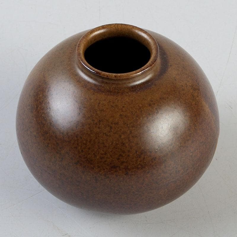 茶道具　笹田（平安）仁史作　大名物　國司茄子写　茶入　共箱　V　9327