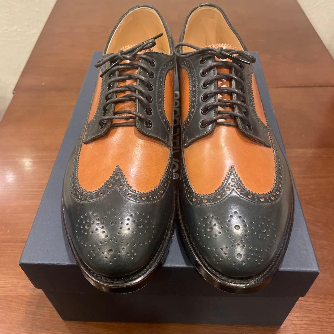 HIROSHI TSUBOUCHI ツートンウイングチップシューズ