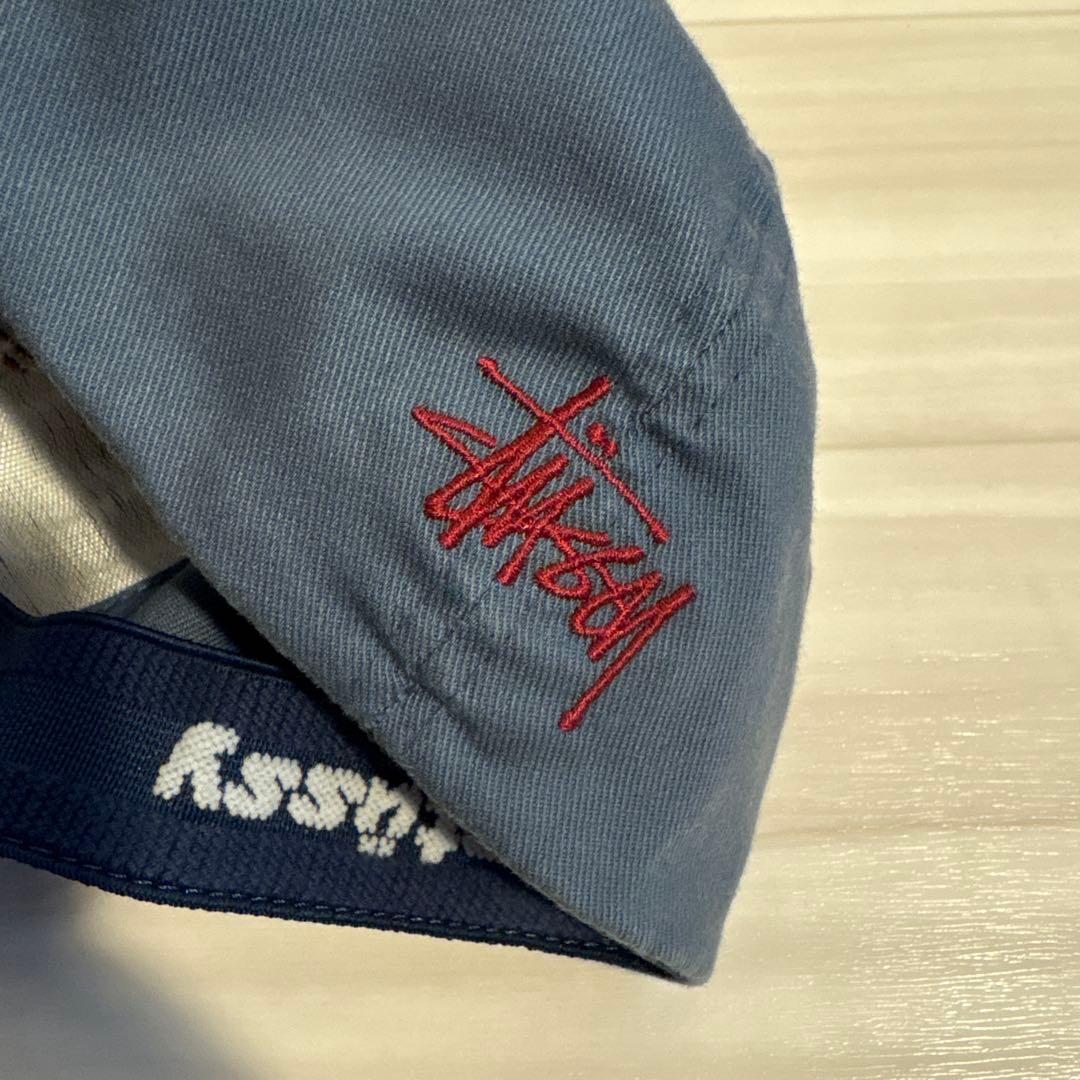 90s OLD STUSSY 激レアカラー ネイビーフェード 紺タグ キャップ