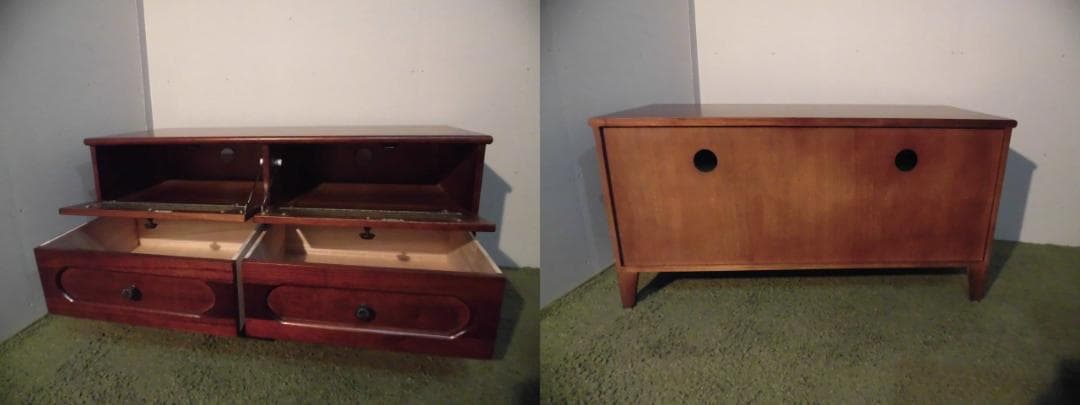 送料無料アウトレット【展示品・新品】天然木★北欧風★レトロモダン★ローボード９０