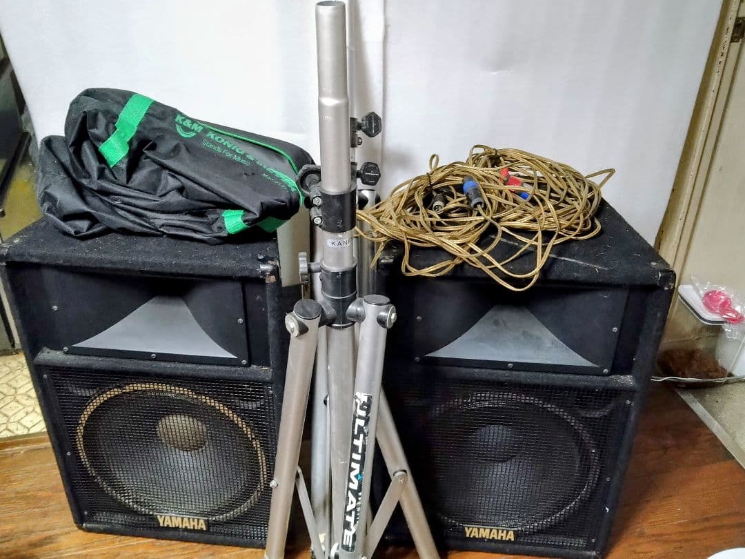 YAMAHA 38cm2WayスピーカーS115.２台セット、スタンド、ケーブル