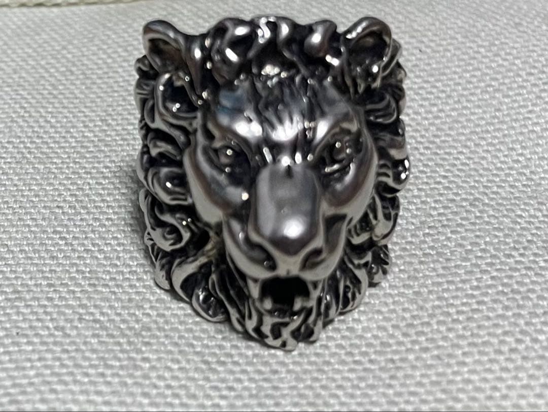 GUCCI グッチ ライオンヘッド リング 指輪 19号 シルバー　中古
