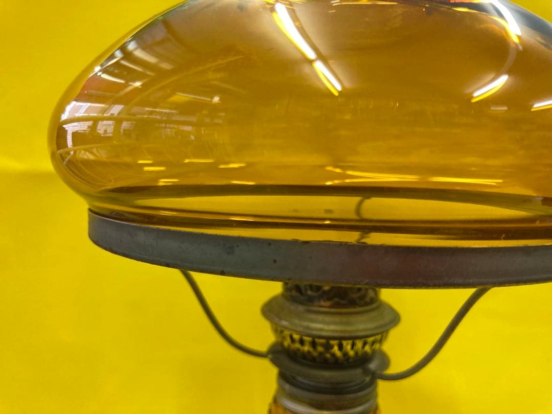 アンバーガラスのクラシックランプ　飾り専用