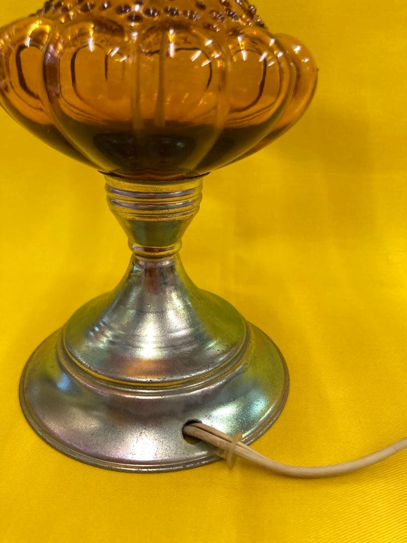 アンバーガラスのクラシックランプ　飾り専用