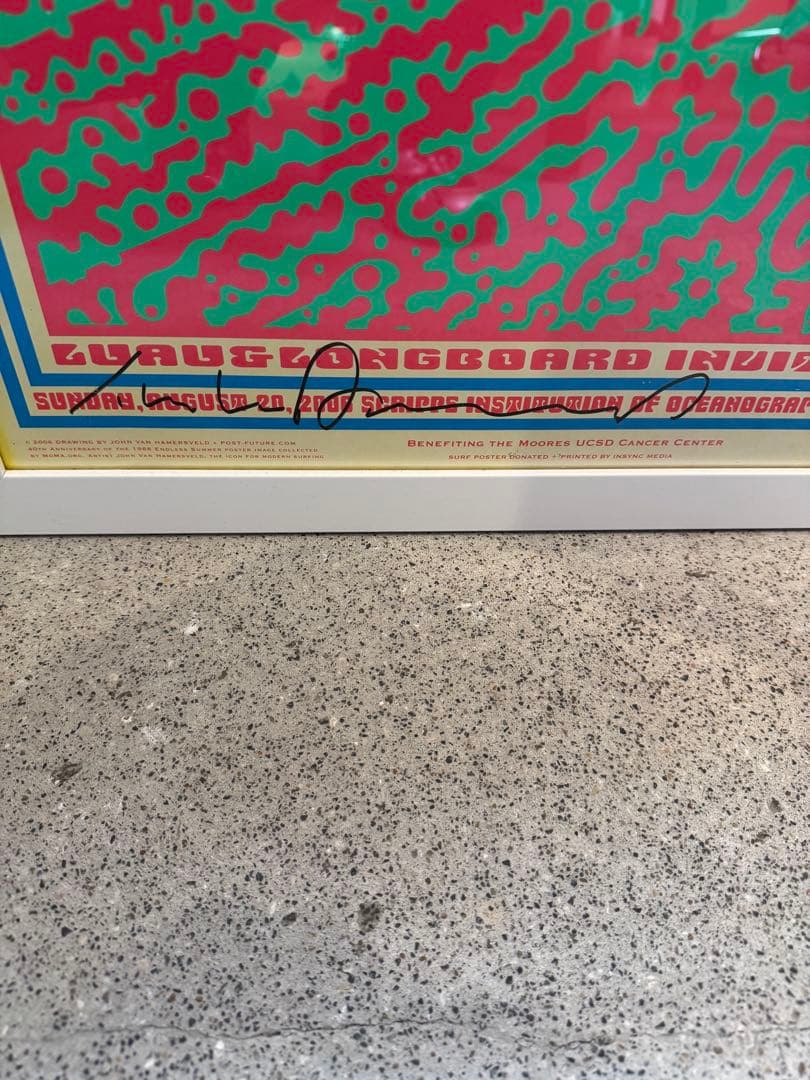 John Van Hamersveld SURF FOR A CURE 額装付き