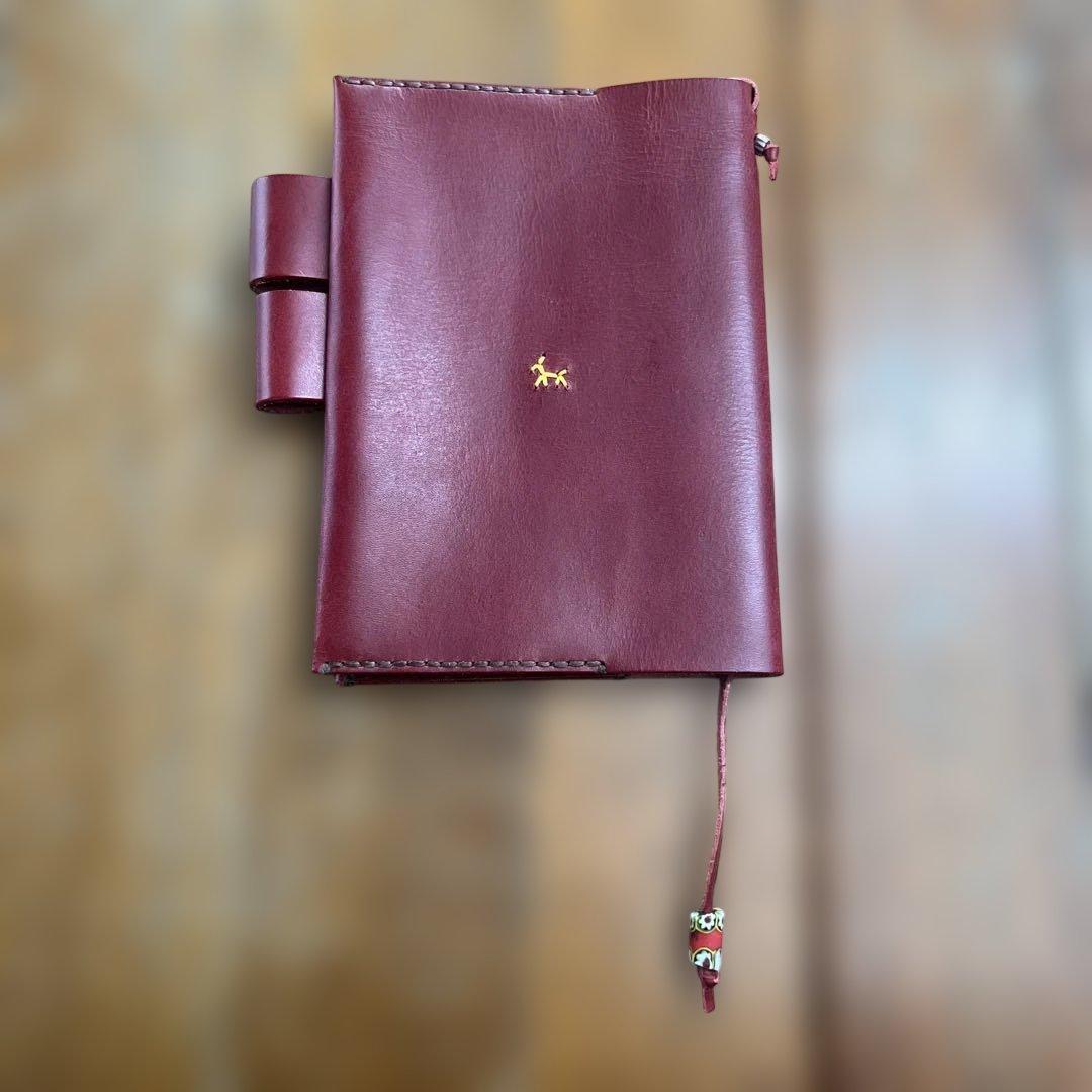 Henry Cuirアンリークイールのほぼ日手帳カバー　赤 BORDEAUX