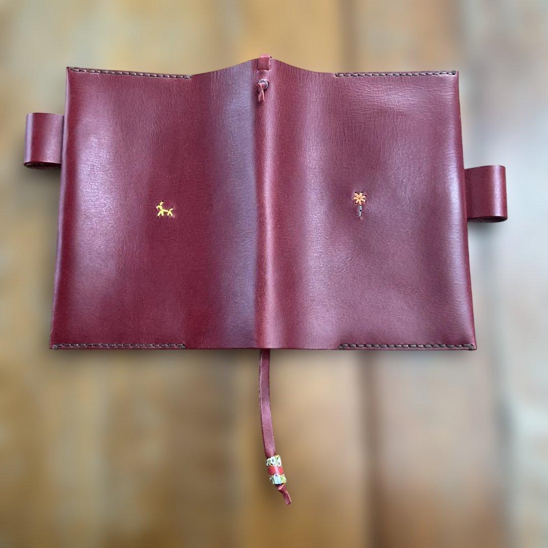 Henry Cuirアンリークイールのほぼ日手帳カバー　赤 BORDEAUX