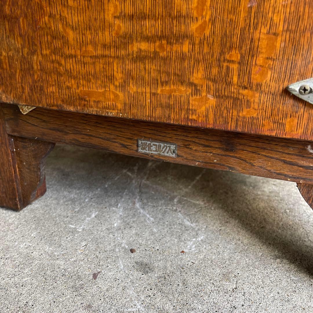 昭和レトロ　木製冷蔵庫　氷冷蔵庫　ビンテージ冷蔵庫