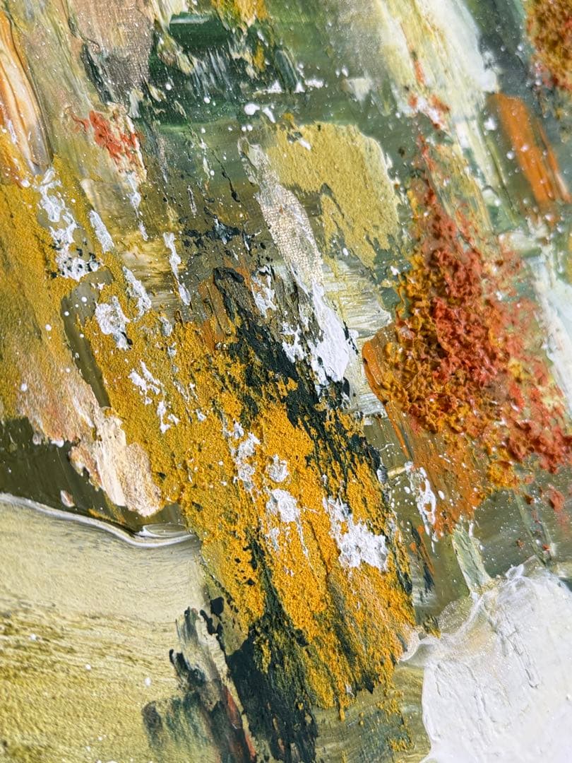 アクリル画テクスチャーアートno.105抽象画キャンバスアートパネル秋