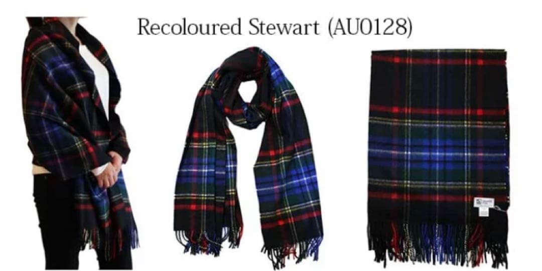 Recolored Stewart★ JOHNSTONS 大判カシミアストール
