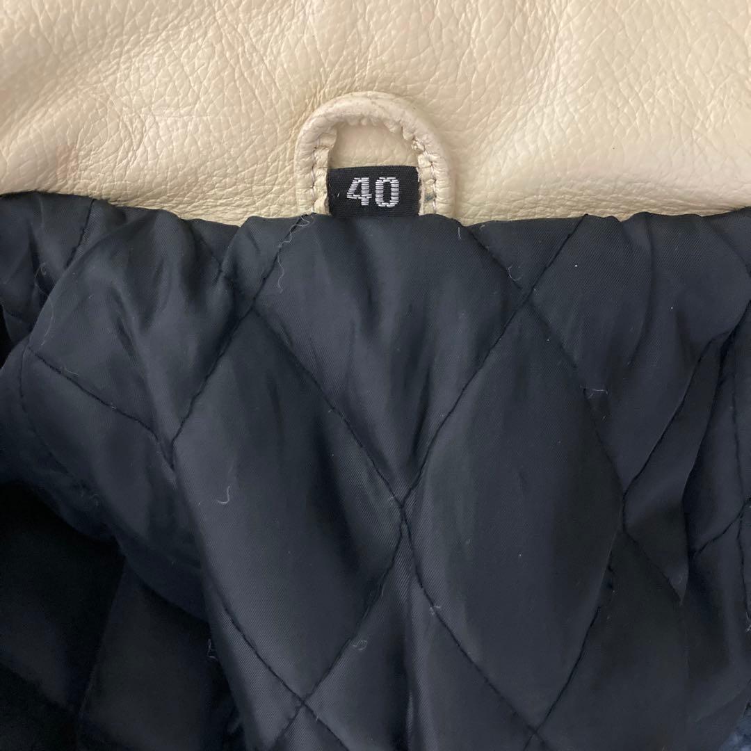 フリーダム　革ジャン　メンズ　襟付きシングルライダース　サイズL