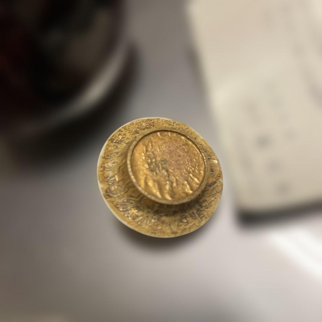 茶道具　京都　清水焼　朝日堂　茶入れ　茄子茶入　　京陶器　ビンテージ　赤茶色