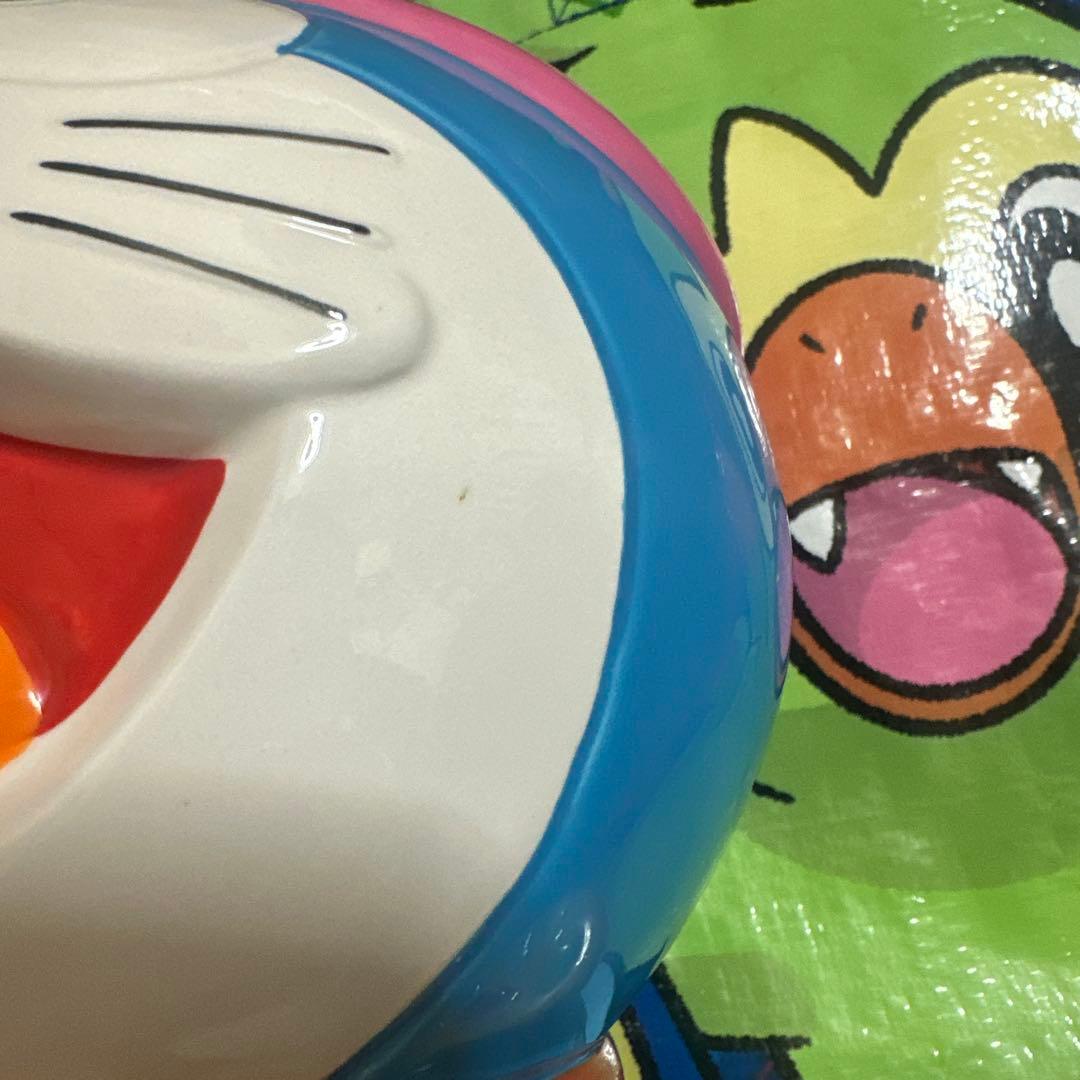 ドラえもん　トヨタ　カローラ店　ビッグお絵かき貯金箱　レトロ　陶器