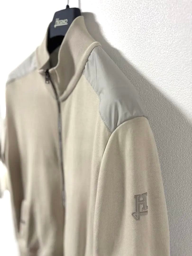 HERNO 46 コットン　ブルゾン　ベージュ　スタンドカラー