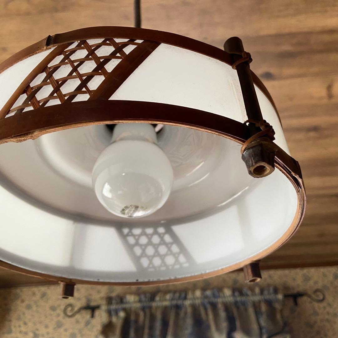 電笠　乳白硝子　昭和レトロ　和モダン　大正浪漫