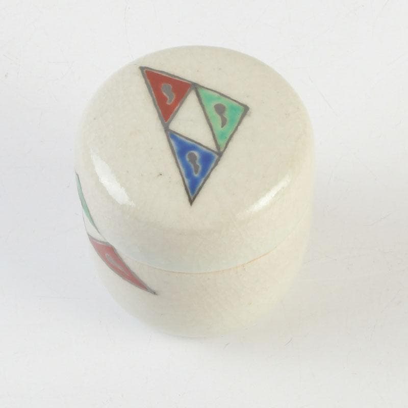 ワンコせんせ　茶道具　真葛焼　色絵　棗　久田宗也極め箱　M　9547