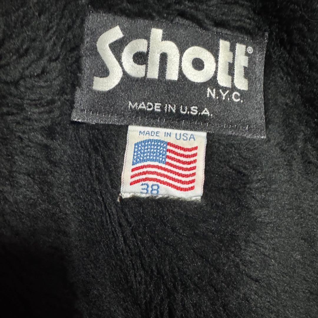 専用 SCHOTT 641 シングルライダースジャケット ボアライナー 38 L