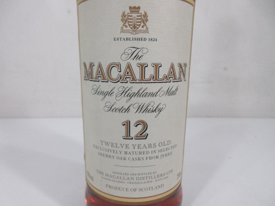 MACALLAN 12 Years Old シングルモルトウイスキー 旧ボトル