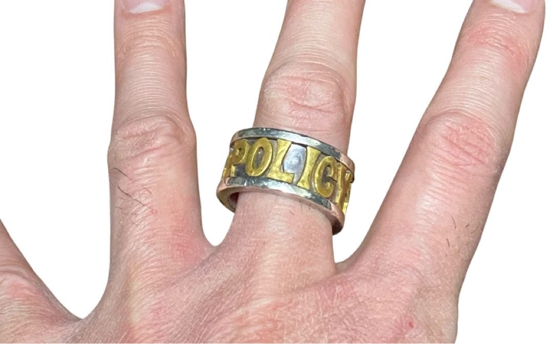 【CALEE】Policy Ring OLD シルバー ポリシーリング 22号