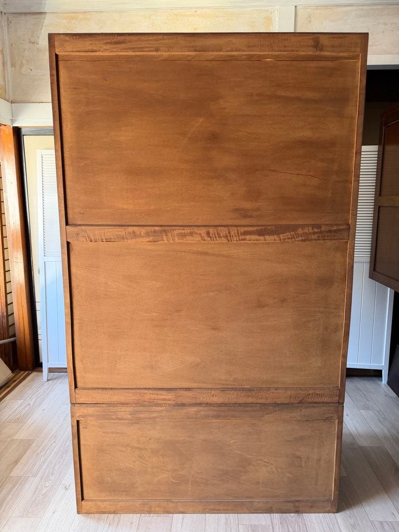 軽井沢彫 箪笥 ワードローブ 整理箪笥 昭和レトロ 伝統工芸品 アンティーク 桜