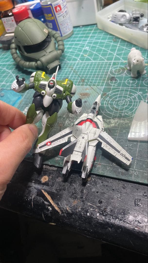 進行中　うえも様　バルキリー水上戦闘　ジオラマ