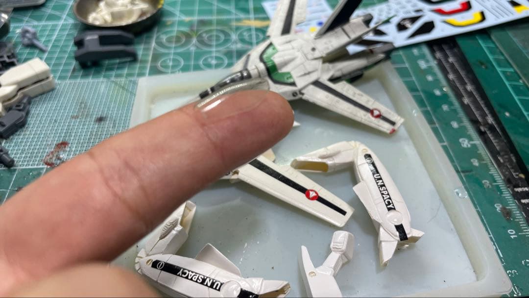 進行中　うえも様　バルキリー水上戦闘　ジオラマ