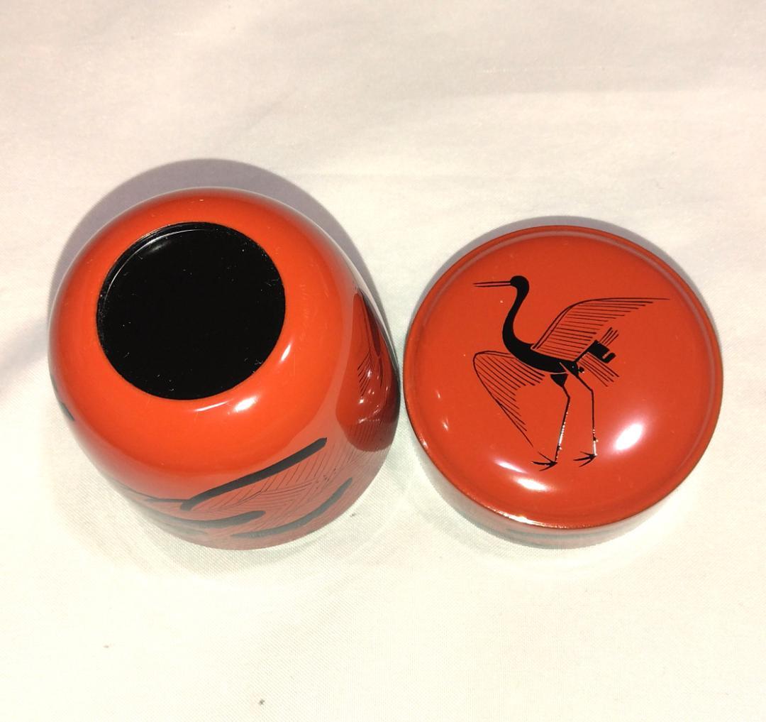 茶道具　加賀蒔絵師　中村宗悦作　曙棗　鶴亀に老松蓬莱山蒔絵曙棗　未使用超美品！！