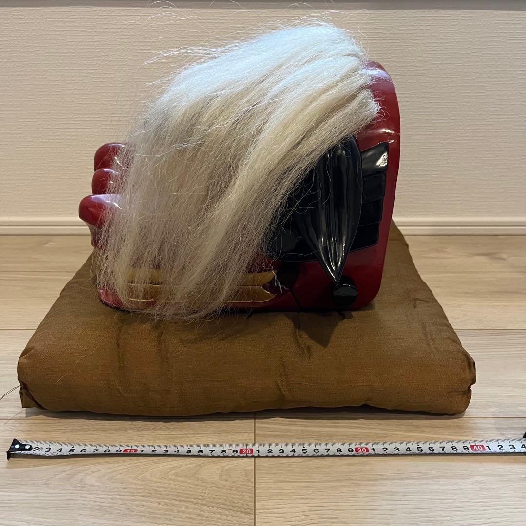 .獅子舞　獅子頭　お正月　木彫　魔除け　祭　置物　古美術　神楽 木製 木彫