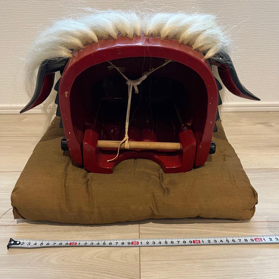 .獅子舞　獅子頭　お正月　木彫　魔除け　祭　置物　古美術　神楽 木製 木彫
