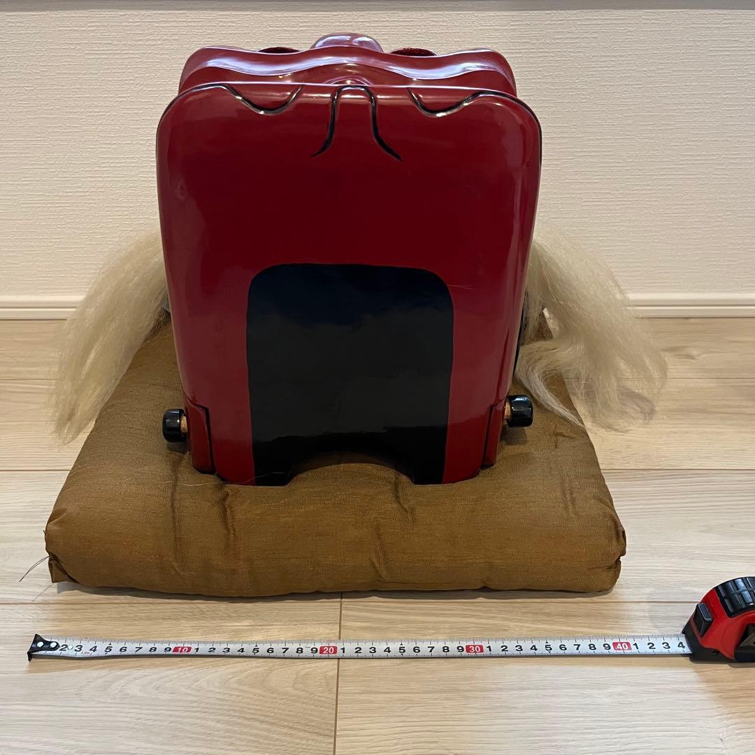 .獅子舞　獅子頭　お正月　木彫　魔除け　祭　置物　古美術　神楽 木製 木彫