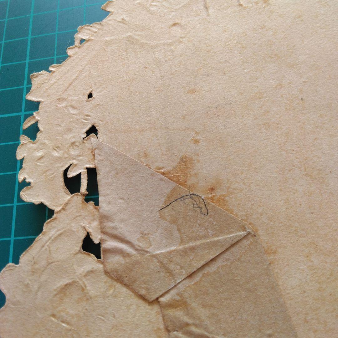 珍品　愛らしい子どもの大きめクロモス　補修跡あり　フランス　蚤の市　アンティーク