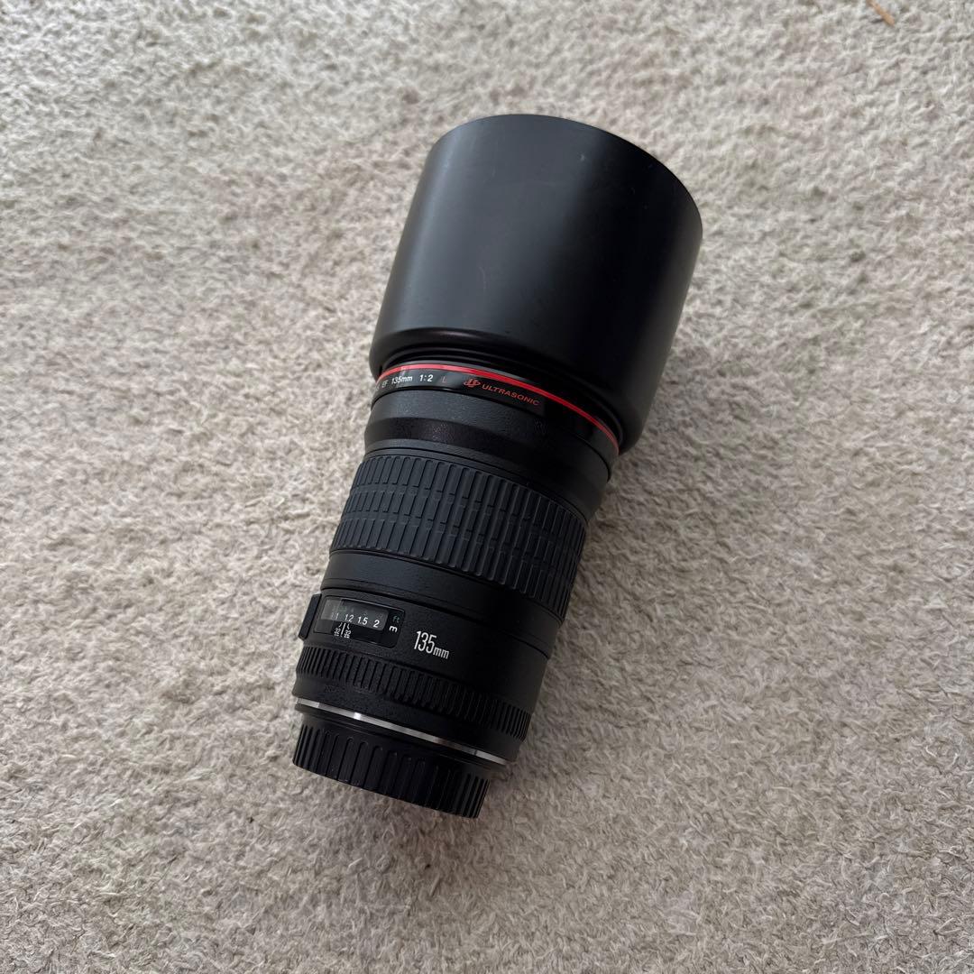 Canon EF135mm f/2L 単焦点レンズ レンズフード付き