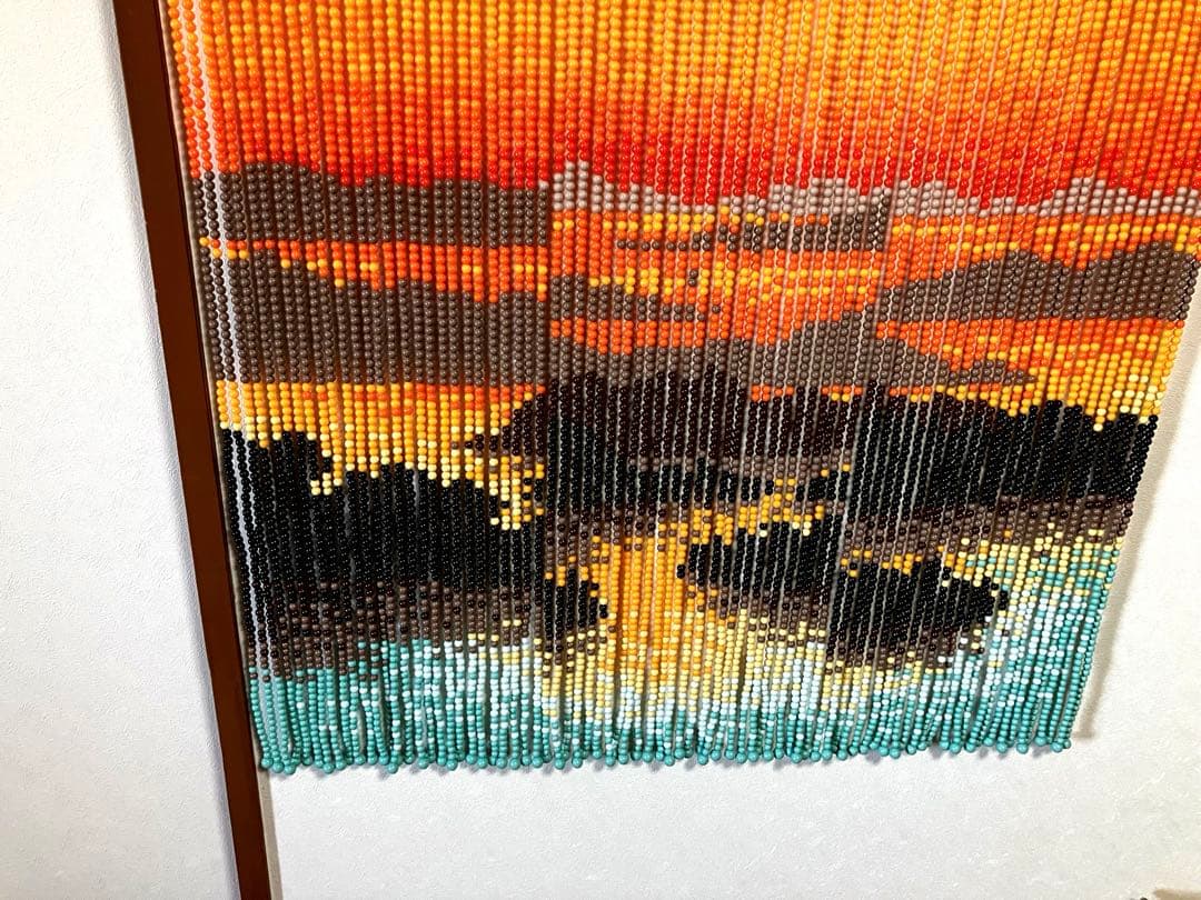 スキルタペストリー完成品　85✖️87センチ　珠のれん　ビーズのれん　簾　カーテン