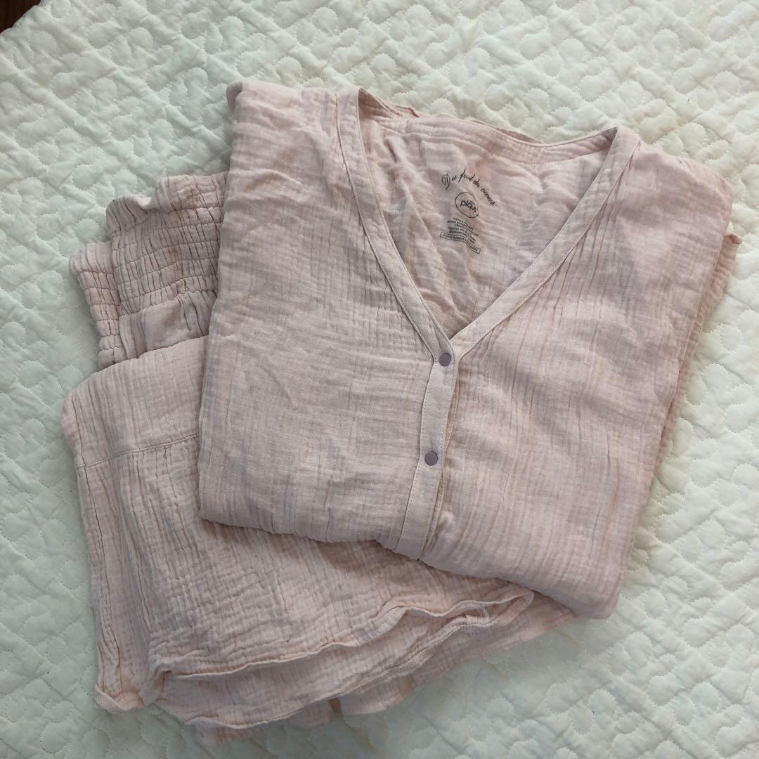 【美品】gelato pique 淡いピンクのマタニティパジャマセット