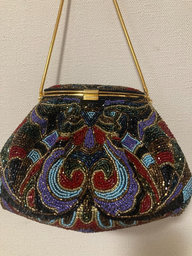 未使用　LUMY ルミーはしもと　ビーズ刺繍　ビーズバッグ　パーティーバッグ