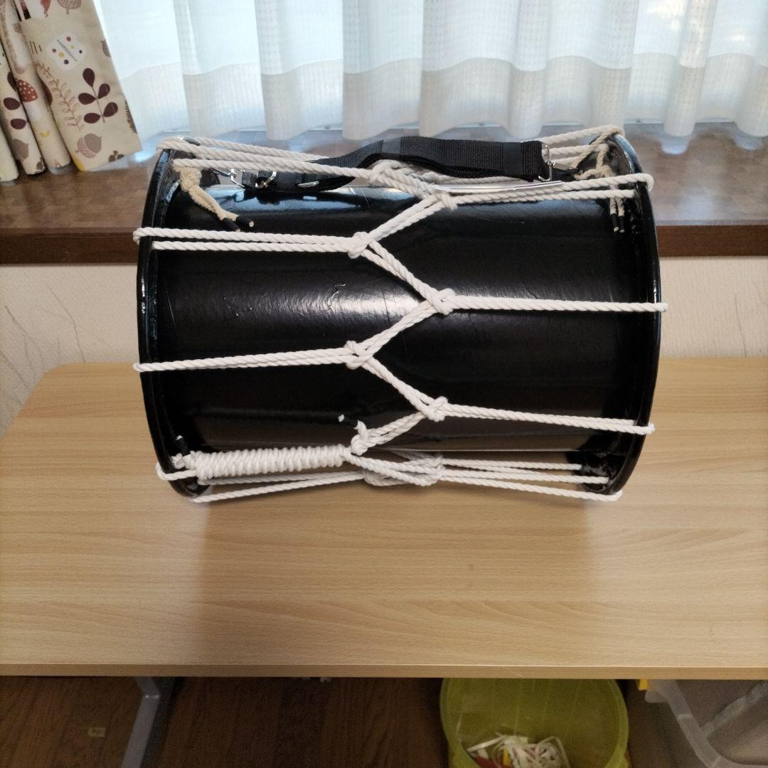 担ぎ太鼓　　和太鼓 　天然皮革　ストラップ付き　中古品⑬