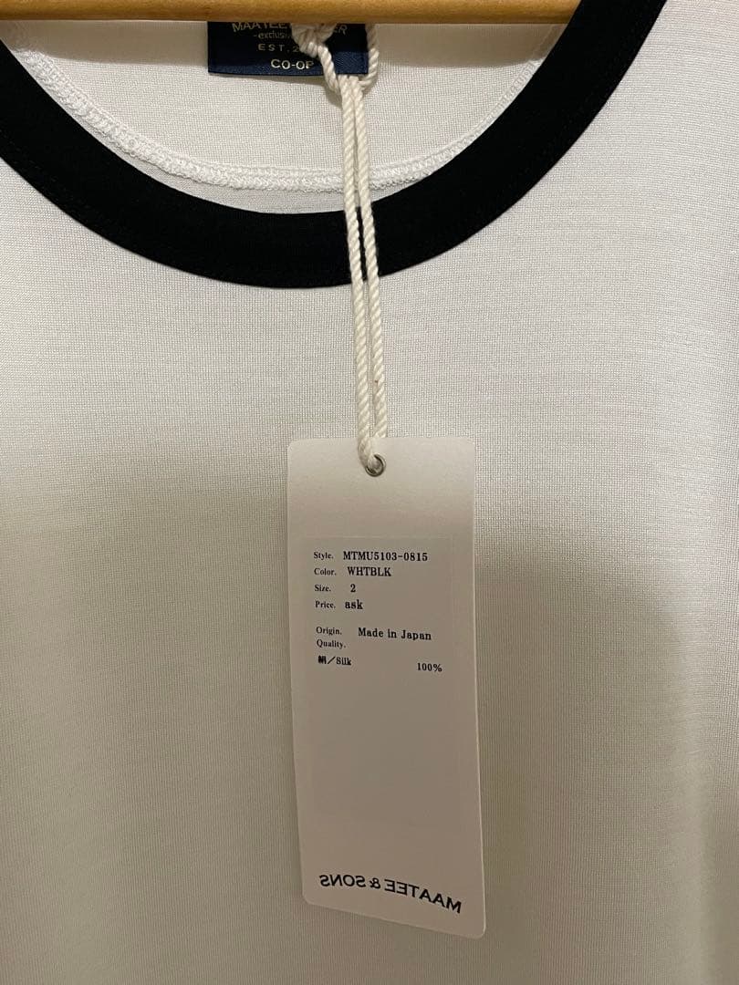 25ss maatee&sons musterwerk別注シルクタンクトップ