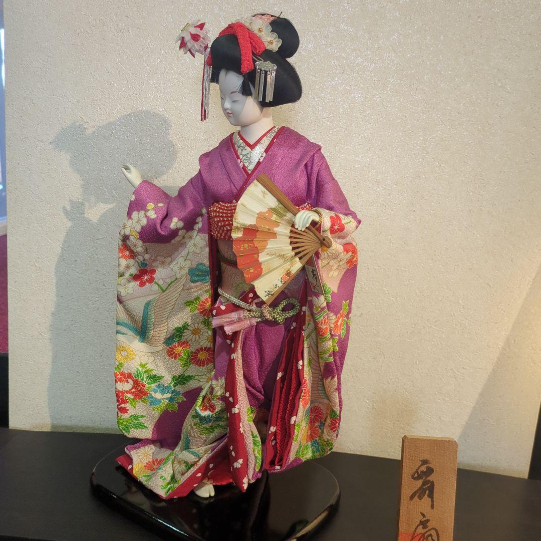 舞妓人形 日本人形、本練頭 スキヨ作 44cm