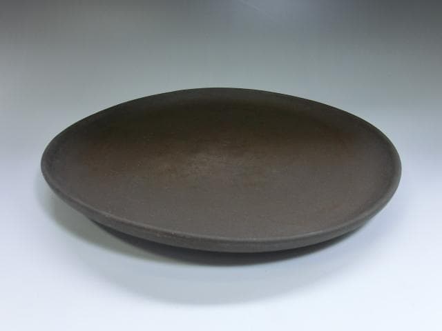 大皿■中国宜興 紫泥 唐物 紫砂 古い皿 朱泥 菓子鉢 古玩 唐物 時代 骨董■