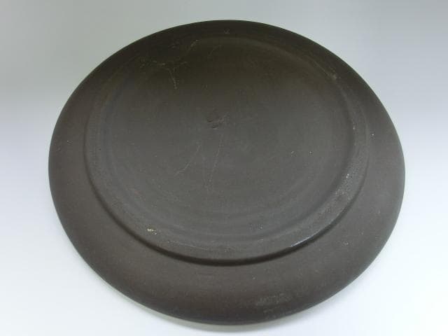 大皿■中国宜興 紫泥 唐物 紫砂 古い皿 朱泥 菓子鉢 古玩 唐物 時代 骨董■