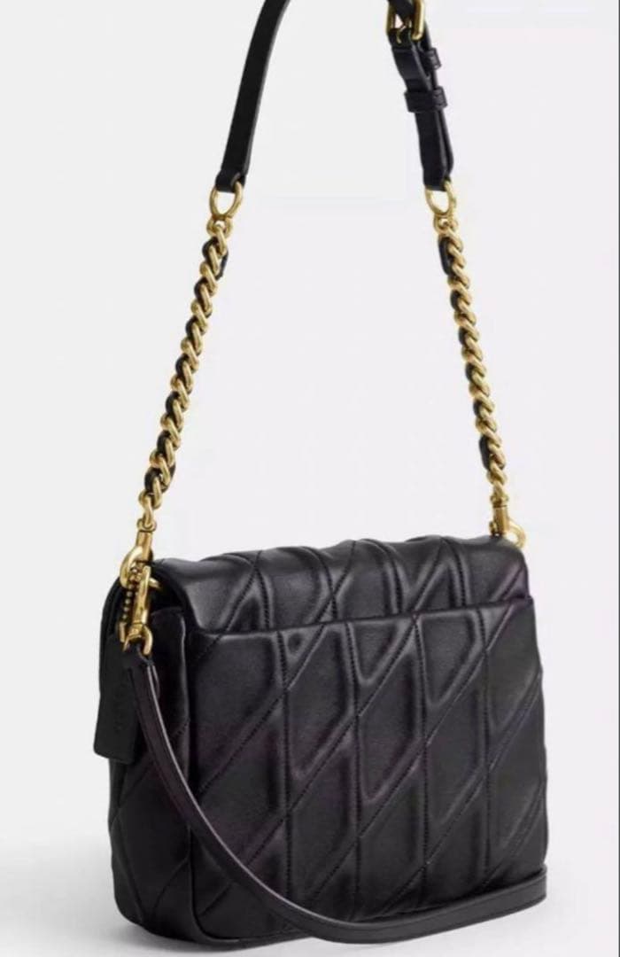 nanamiCW629 ショルダーバッグ・キルティングレディースバッグ　黒