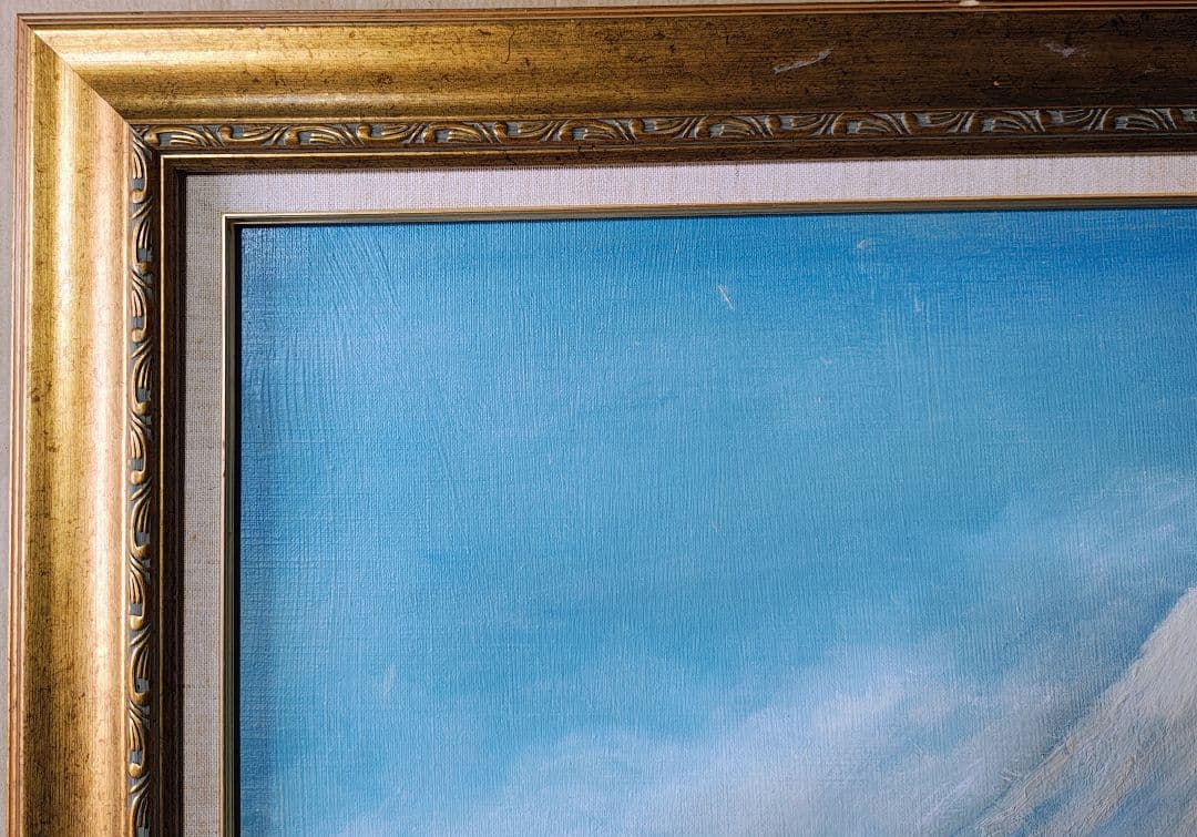 【送料込】F30号 大型 油彩額縁＆油彩画‹キャンバス›セット