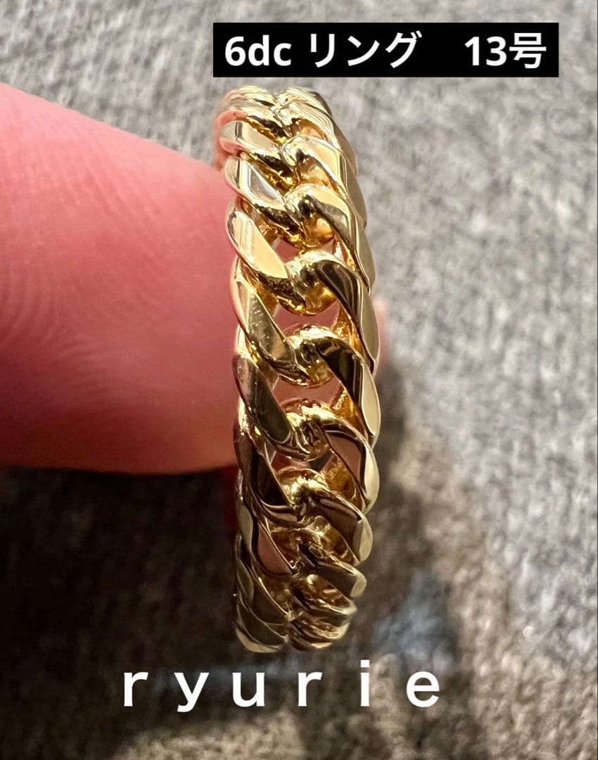 18金K18 6DC リング　ユニセックス